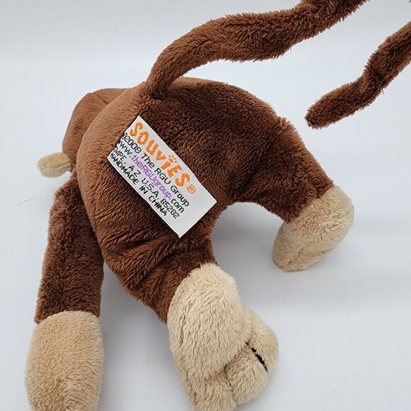 Souvies Maine Souvenir Monkey Plush 6" Brown Wire Tail Stuffed Animal Toy 2008 - Picture 5 of 7